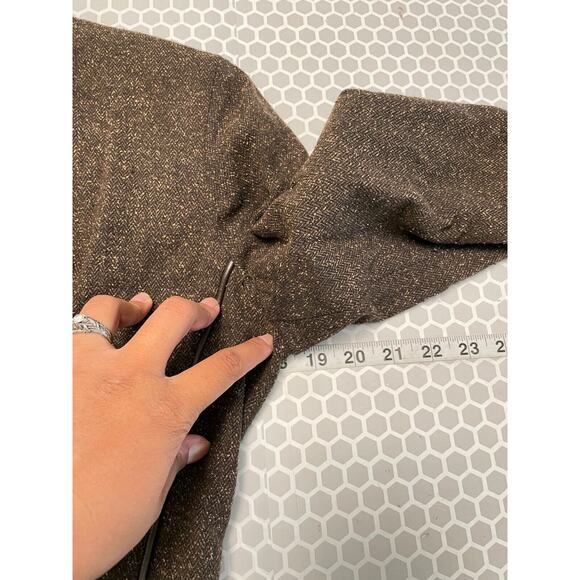 Vintage Cache Womens Blazer Sz 4 Brown Wool Silk Blend Tweed Grunge Academia 90s - Picture 5 of 7